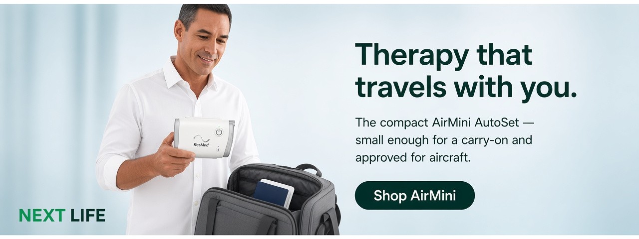 Therapy that travels with you. Shop the AirMini from Next Life.
