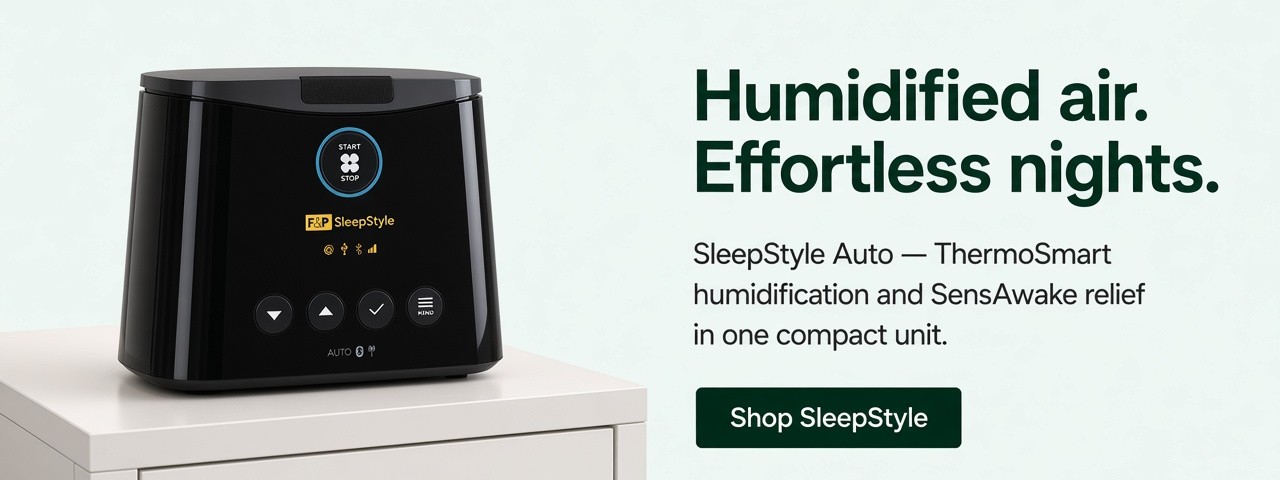 Humidified air. Effortless nights. Shop SleepStyle from Next Life.